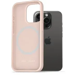 AlzaGuard Silikonhülle kompatibel mit Magsafe iPhone 12 / 12 Pro rosa