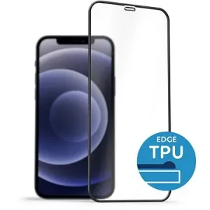AlzaGuard 2.5D Glass mit TPU Rahmen für iPhone 12 / 12 Pro - schwarz