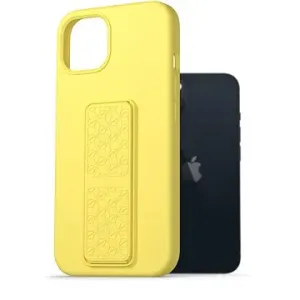 AlzaGuard Liquid Silicone Case mit Ständer für iPhone 13 - gelb