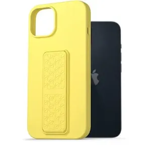 AlzaGuard Liquid Silicone Case mit Ständer für iPhone 14 - gelb