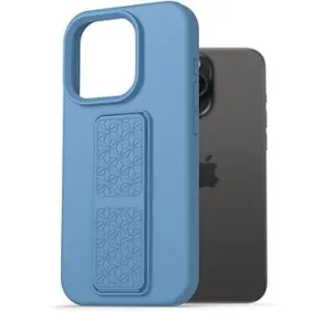 AlzaGuard Liquid Silicone Case with Stand für iPhone 15 Pro Max blau