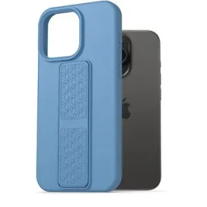 AlzaGuard Liquid Silicone Case with Stand für iPhone 15 Pro blau