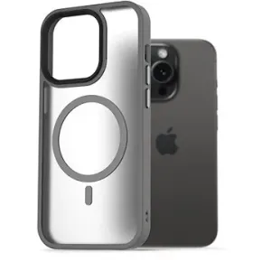 AlzaGuard Matte Case Compatible with Magsafe für das iPhone 15 Pro grau
