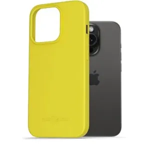 AlzaGuard Matte TPU Case für das iPhone 15 Pro gelb
