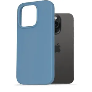 AlzaGuard Premium Liquid Silicone Case für iPhone 15 Pro blau