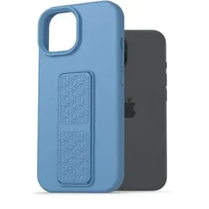 AlzaGuard Liquid Silicone Case with Stand für iPhone 15 blau