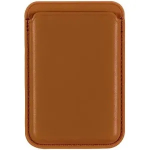 AlzaGuard PU Leather Card Wallet Compatible with Magsafe - braun