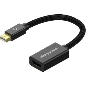 AlzaPower AluCore Mini DisplayPort (M) to HDMI (F) 4K 30Hz schwarz