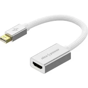 AlzaPower AluCore Mini DisplayPort (M) to HDMI (F) 4K 30Hz Silber