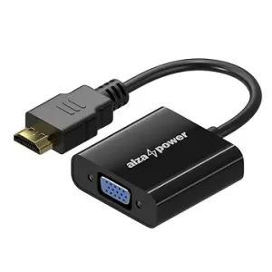 AlzaPower HDMI (M) to VGA (F) 0.18m - glänzend - schwarz