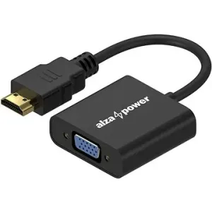 AlzaPower HDMI (M) to VGA (F) with 3.5mm Jack - schwarz