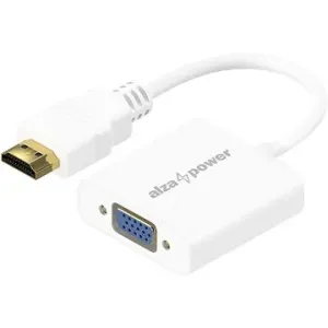 AlzaPower HDMI (M) to VGA (F) with 3.5mm Jack - weiss