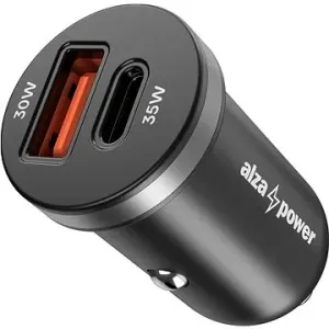 AlzaPower Car Charger P100 USB-A + USB-C Power Delivery 35W schwarz