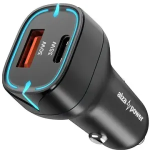 AlzaPower Car Charger P200 USB-A + USB-C Power Delivery 35W schwarz