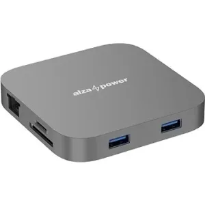 AlzaPower Metal USB-C Dock Cube 8in1 Space Gray