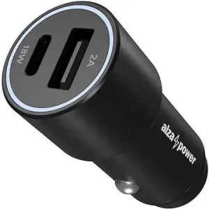 AlzaPower Car Charger P520 USB + USB-C Power Delivery Schwarz