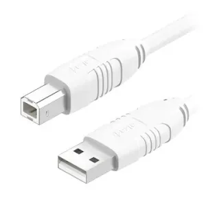AlzaPower LinkCore USB-A to USB-B 3m weiss