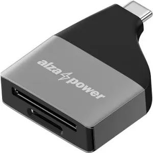 AlzaPower USB-C 3.0 Metal Memory Card Reader Silber