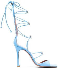 AMINA MUADDI - Daisy Nappa Heel Sandals #218635