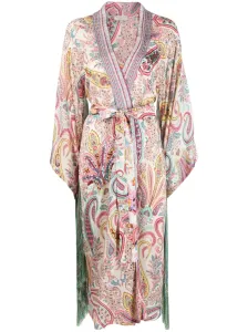 ANJUNA - Embroidered Silk Long Kimono