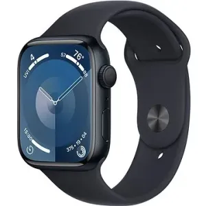 Apple Watch Series 9 45mm Aluminiumgehäuse Mitternacht mit Sportarmband Mitternacht - S/M
