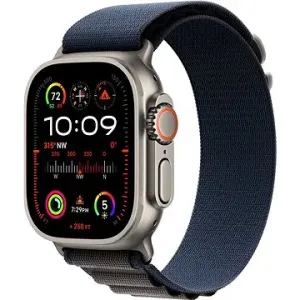 Apple Watch Ultra 2 49mm Titan-Gehäuse mit blauem Alpine Loop - Small