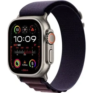 Apple Watch Ultra 2 49mm Titan-Gehäuse mit indigoblauem Alpine Loop - Large