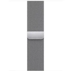 Apple Watch 45 mm Milanaise Armband Silber