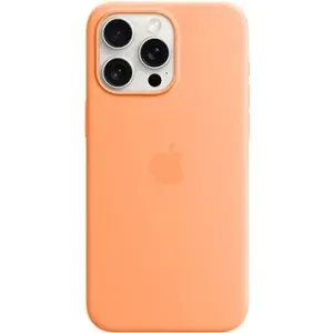 Apple iPhone 15 Pro Max Silikonhülle mit MagSafe orangensorbetfarben