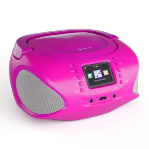 Auna Roadie Smart IR/DAB/BT/CD/MP3 Boombox USB DAB+/Internet/FM Radio CD/MP3 Player 3W Bluetooth tragbar #1530121