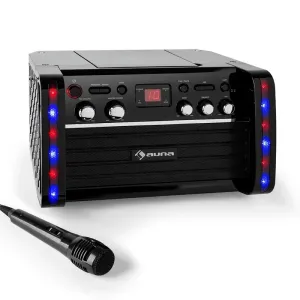 Auna DiscoFever Karaoke-Anlage CD-/CD+G-Player iPad-Halterung