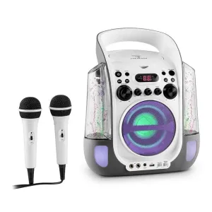 Auna Kara Liquida Karaokeanlage CD USB MP3 Wasserstrahl LED 2x Mikro mobil