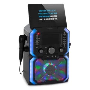 Auna Rockstar Plus Karaoke-Anlage Karaokemaschine BT USP CD LED-Show RCA