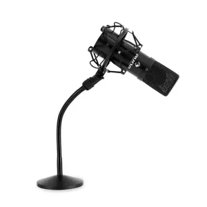 Auna Studio Mikrofonset mit USB Mikrofon in schwarz & Mikrofontischstativ