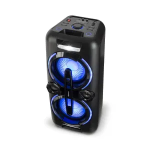 Auna Bazzter Party-Audiosystem 2 x 50W RMS Akku BT USB MP3 AUX LED Mikrofon