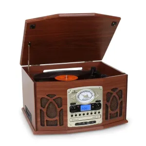 Auna NR-620 Stereoanlage Plattenspieler MP3-Aufnahme Holzgehäuse