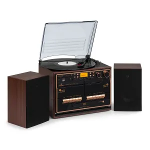 Auna 388-BT Wood Stereoanlage Hifi-System Plattenspieler