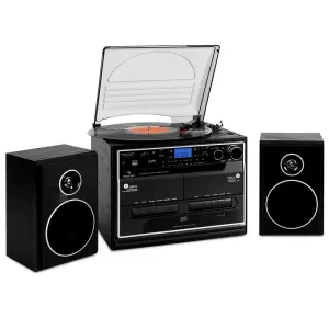 Auna 388-BT Stereoanlage Plattenspieler Kassette Bluetooth