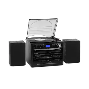 Auna 388-DAB+ Stereoanlage 20W max. Vinyl CD Kassette BT FM/DAB+ USB