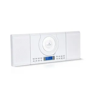 Auna Wallie Microsystem CD-Player Bluetooth USB-Port Fernbedienung weiß