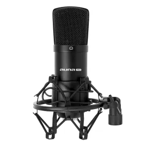 Auna Pro CM001B Studio-Mikrofon schwarz Kondensator Gesang Instrumente XLR