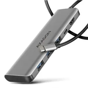 AXAGON HMC-5H, 5-in-1 Hub, USB-C 5Gbps, 3x USB-A, HDMI 4k/30Hz, PD 100W, USB-C Kabel 100 cm