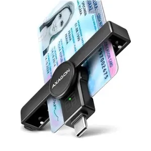AXAGON CRE-SMPC Smart Crd / ID Card PocketReader - USB-C