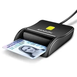 AXAGON CRE-SM3N Smart Card / ID Card FlatReader - 1,3 m USB-A Kabel