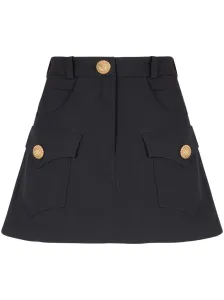 BALMAIN - Buttoned Wool Mini Skirt #1521397