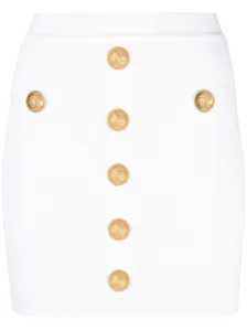 BALMAIN - High Waist Buttoned Mini Skirt #1287855