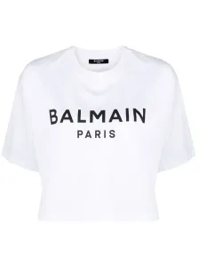 BALMAIN - Logo Cropped Cotton T-shirt #1287816