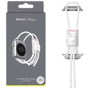 Baseus Lockable Rope Strap für Apple Watch 42/44/45/Ultra 49mm Weiss & Pink