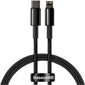 Baseus Tungsten Gold Fast Charging Data Cable Type-C to Lightning PD 20W 1m Schwarz