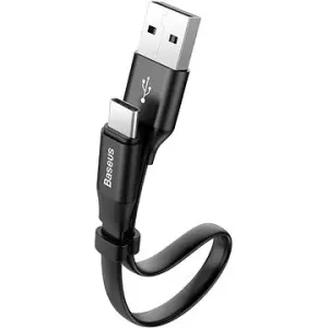 Baseus Nimble Series Flaches USB-C Lade-/Datenkabel 23 cm - schwarz